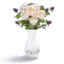 Talianna Oro Vase | White | Ceramic with Silver Details