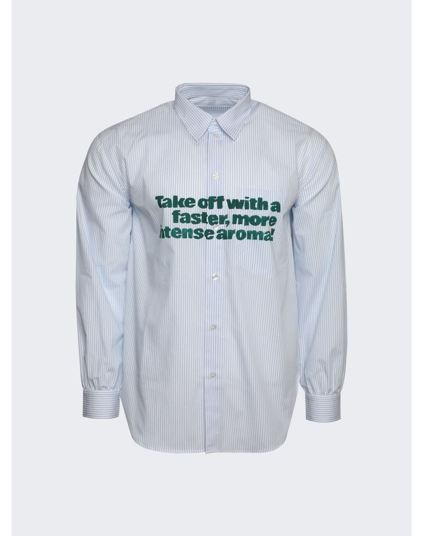 OUEST Paris | Men | Printed Long Sleeve Shirt | Light Blue