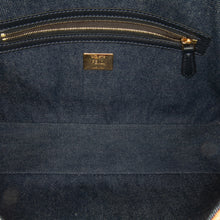Fendi | Pre-Owned Large Denim Baguette Satchel | Blue/Dark Blue