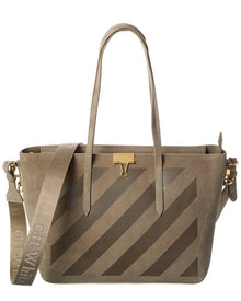 Off-White | Womens | Diagonal Suede Tote | Grey