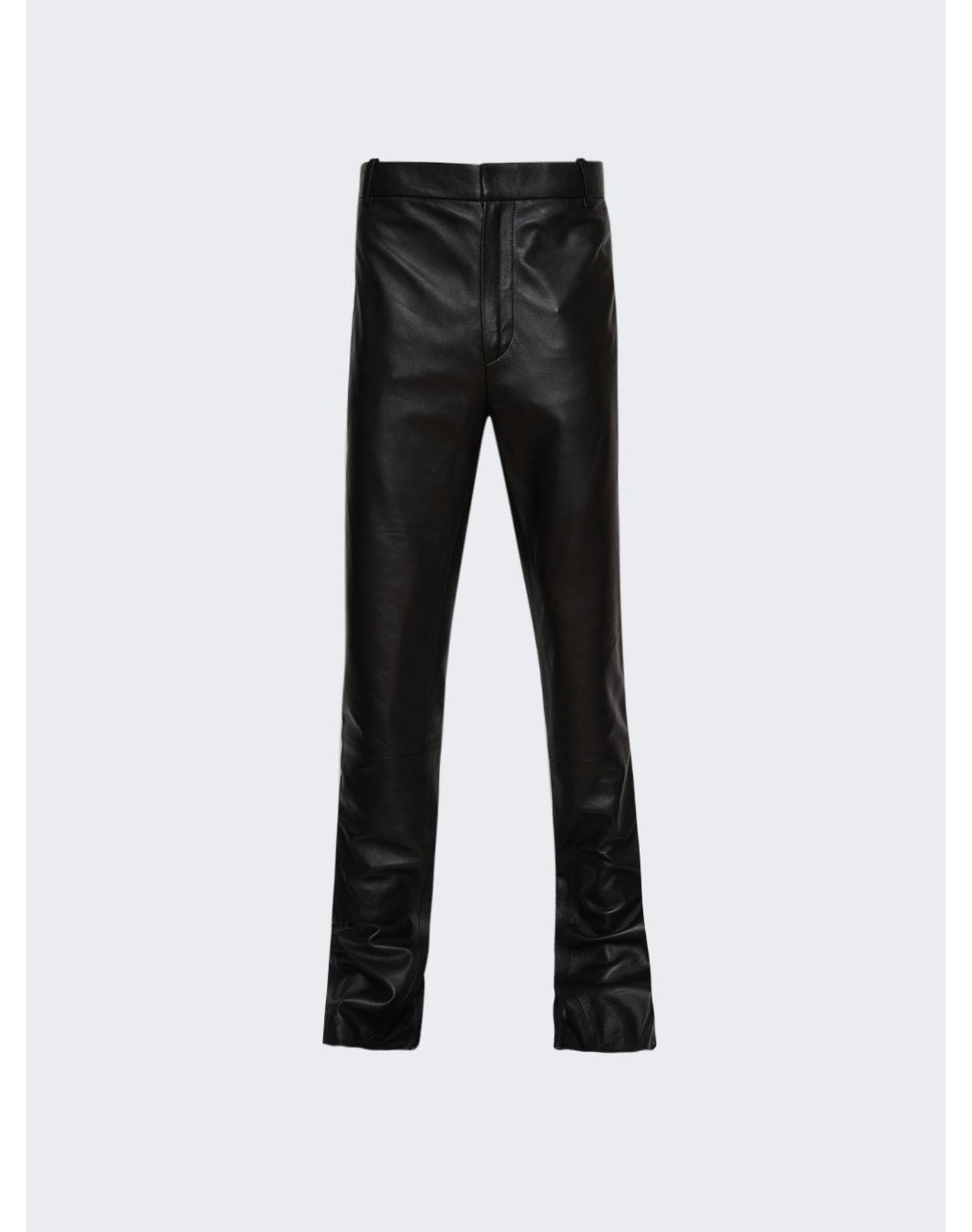 Off-White | Men | Belted Leather Super Skinny Pants | Black
