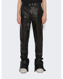 Off-White | Men | Belted Leather Super Skinny Pants | Black