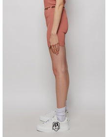 Off-White | Women | Logo Band Shorts | Nude Pink x Brown