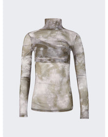 Off-White | Women | Tie-dye Tulle Twist Top | Military Green