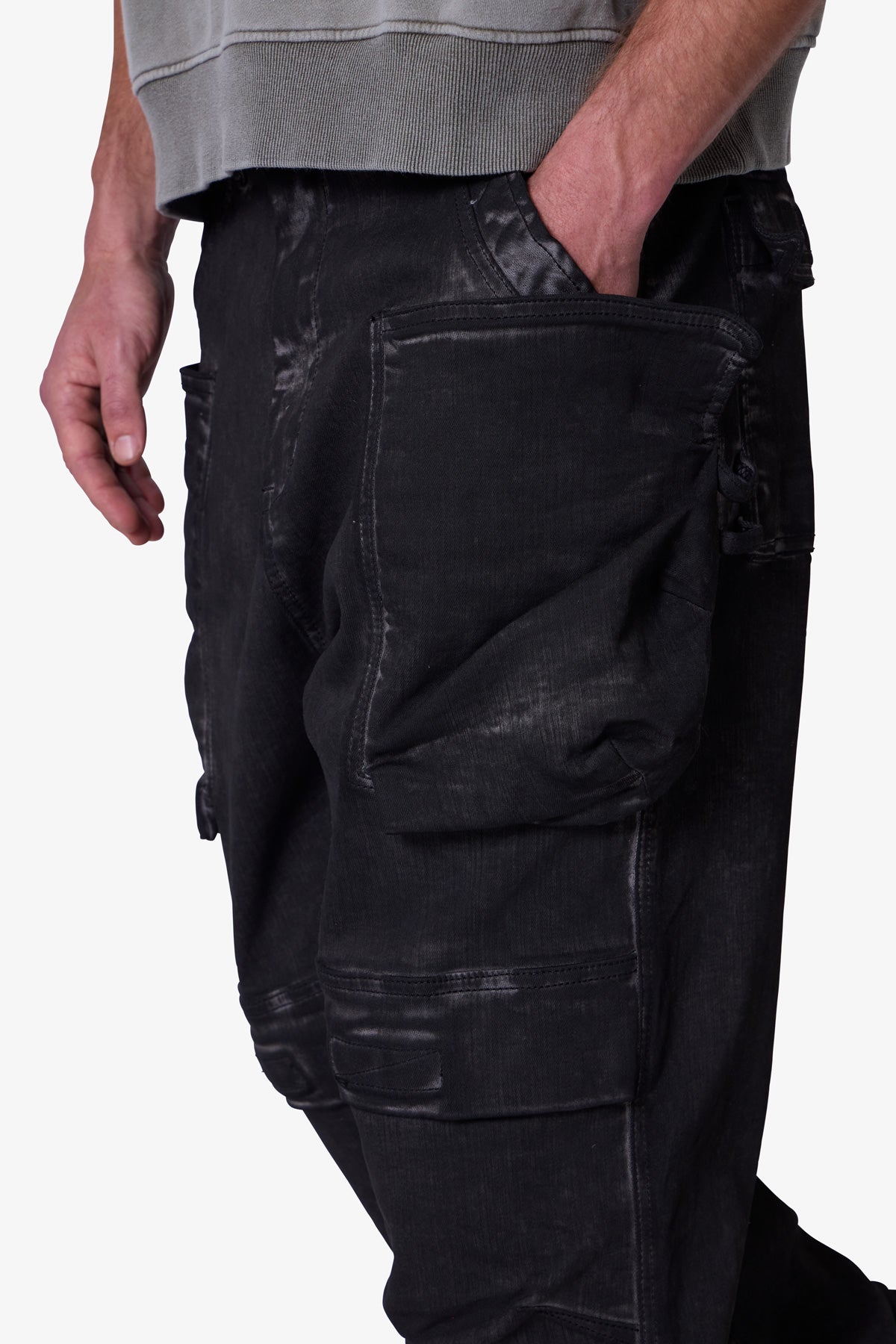 Oil Stretch Cargo Pants | Brown