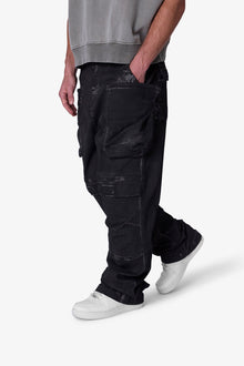 Oil Stretch Cargo Pants | Brown