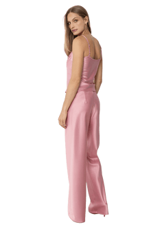 Olivette Satin Pants - Blush Pink - Self - Adore