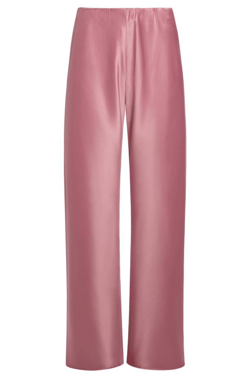 Olivette Satin Pants - Blush Pink - Self-Adore