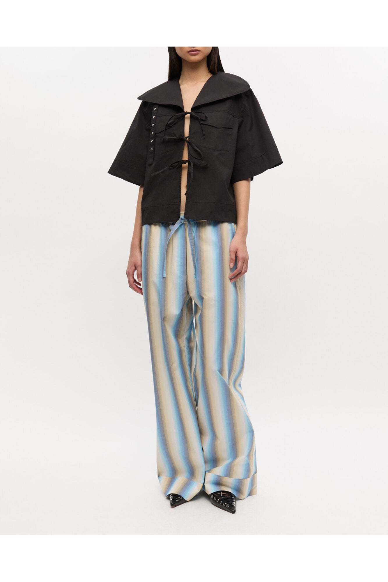 Ombre Stripe Elasticated Trousers | Multicolour