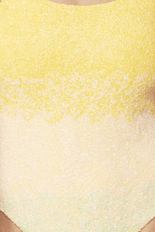 Ombre Hand - Beaded Embellished One - Piece Swimsuit - Yellow - Self - Adore
