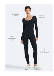 Open Back Jumpsuit | Inky Black