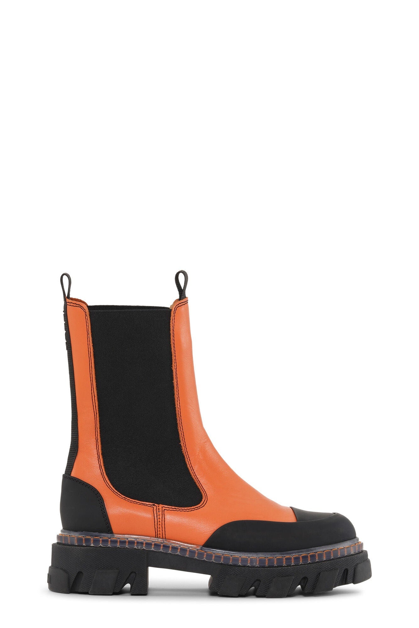 Orange Black Cleated Chelsea Boots | Orangeade