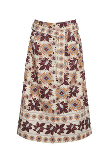 Oslo Skirt | Retro Floral Turtledove