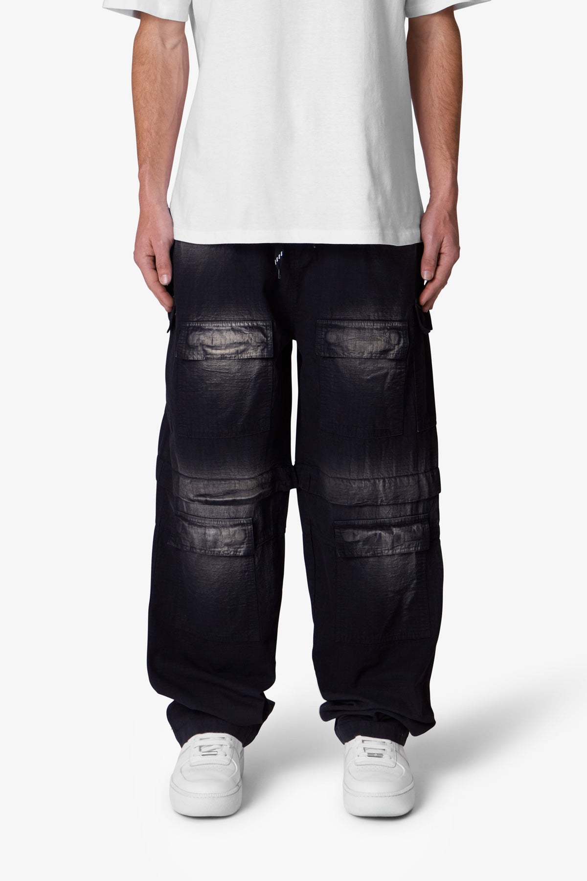 Oversized Cargo Pants | Washed Black
