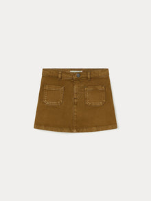 Girl | Denim Miniskirt For Girls | Light Khaki