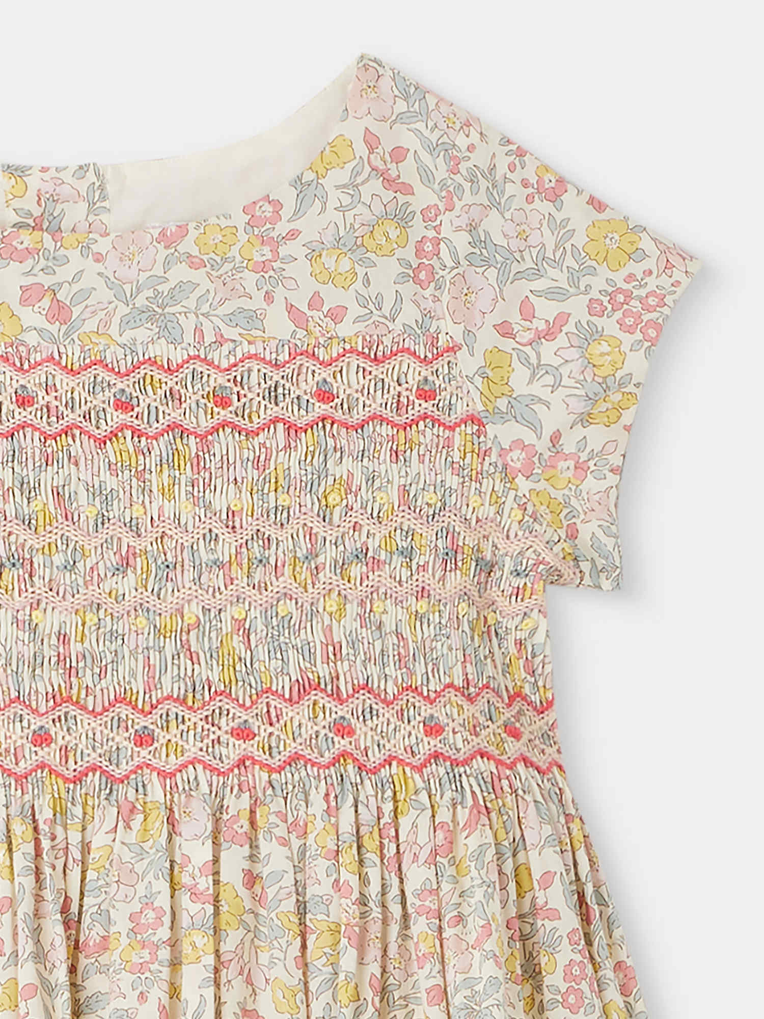 Girl | Duchesse Dress In Liberty Fabric | Pink Flowers