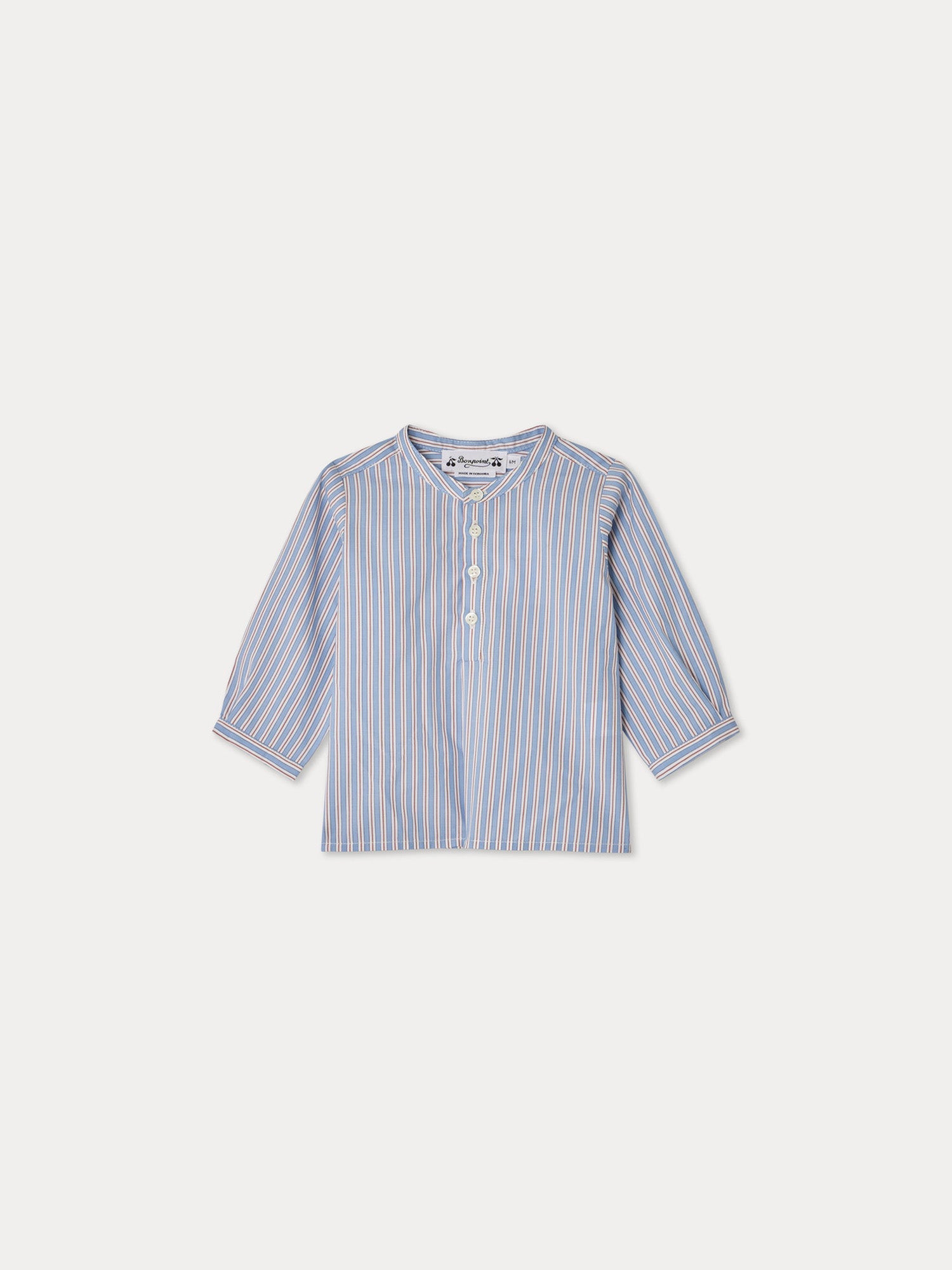 Boy | Polisson Shirt With Blue Stripes | Medium Blue