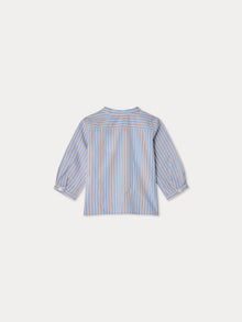 Boy | Polisson Shirt With Blue Stripes | Medium Blue