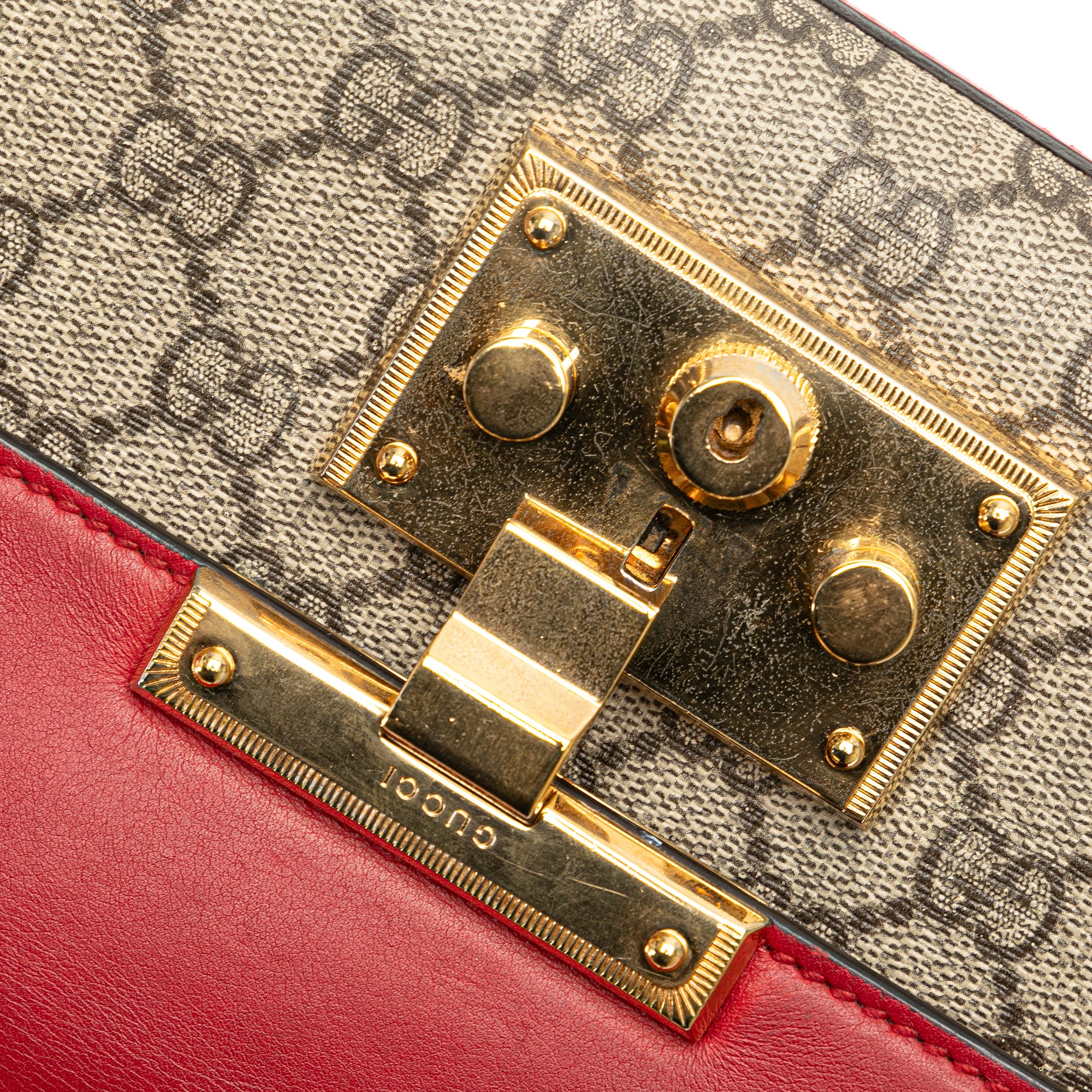 Gucci | Pre-Owned Small GG Supreme Padlock Crossbody | Brown