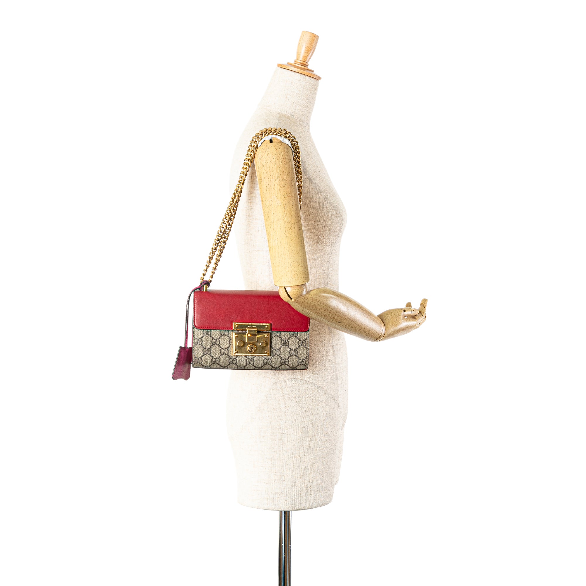 Gucci | Pre-Owned Small GG Supreme Padlock Crossbody | Brown