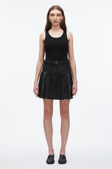 Double Zip Utility Skirt | Black