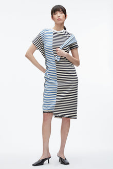 Patchwork Stripe T-shirt Dress | Midnight Multi