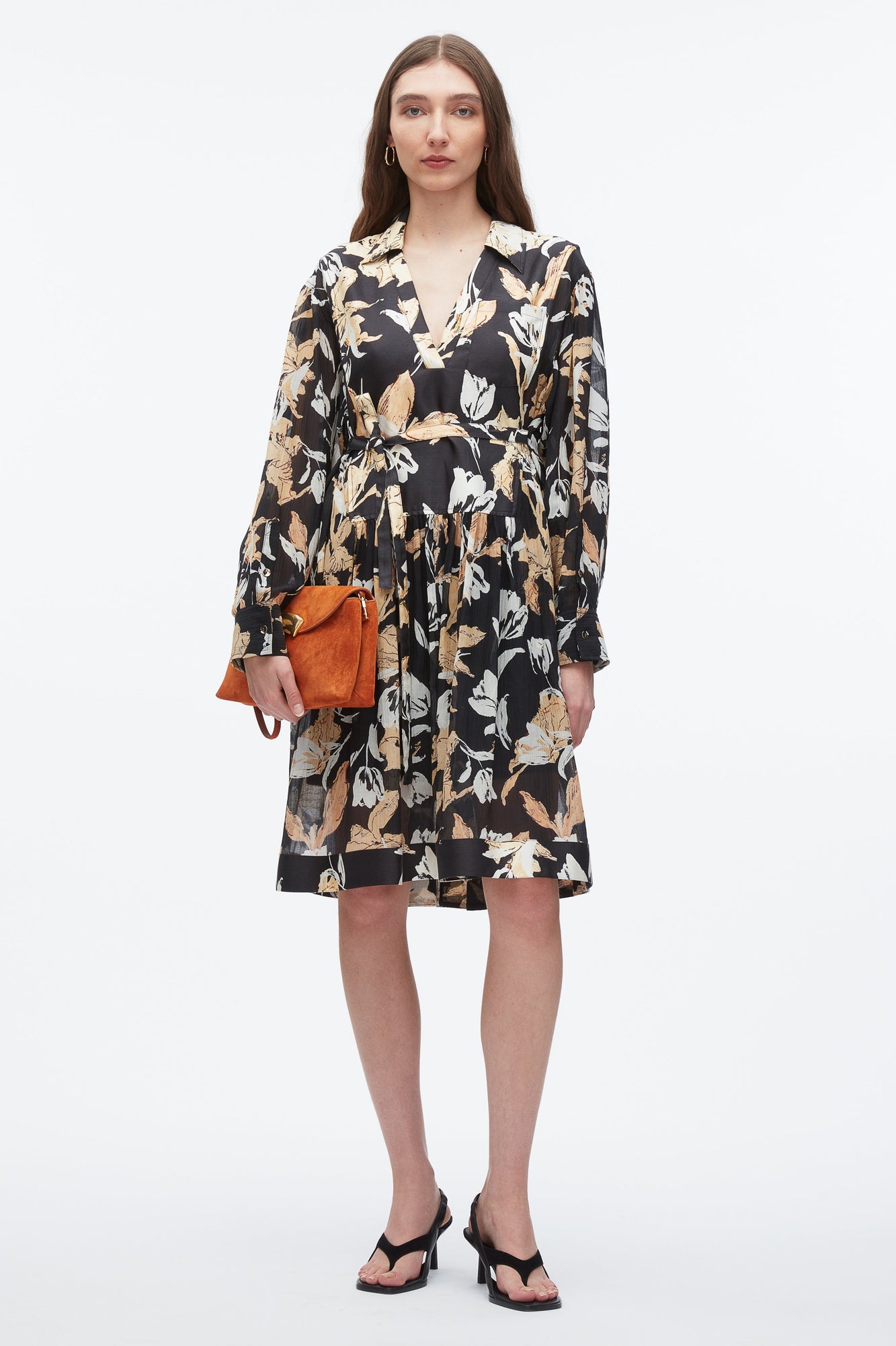 Joyful Tulip Shirt Dress | Midnight Multi