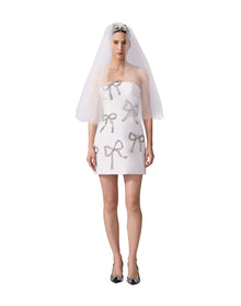 Embroidered Veil | White