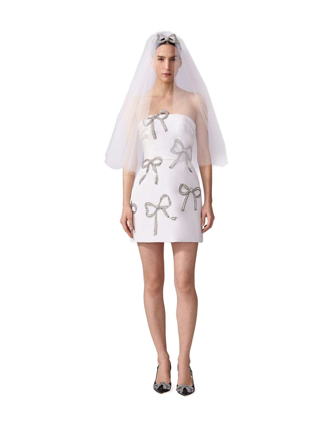 Embroidered Veil | White