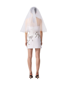 Embroidered Veil | White