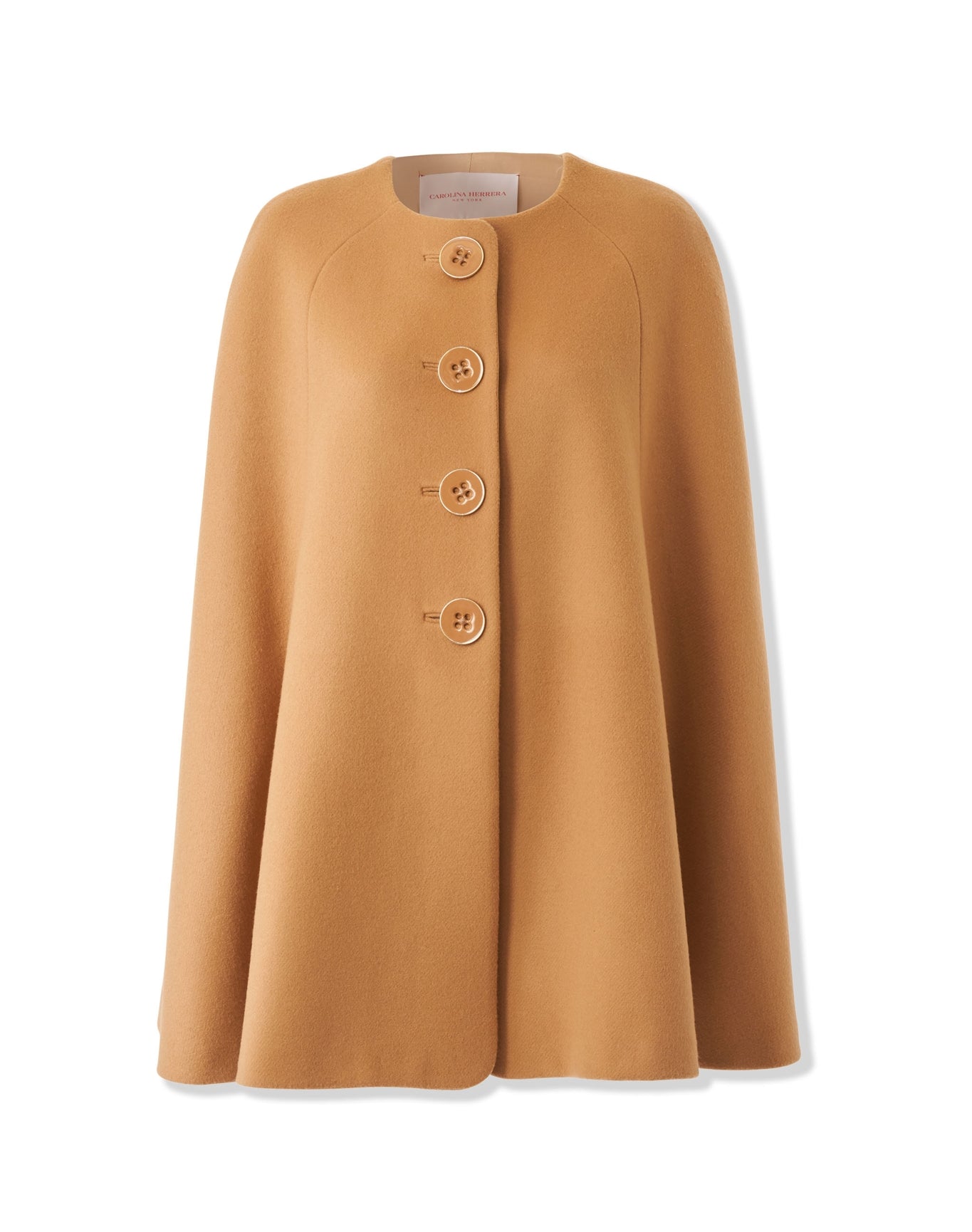 Button Front Cape | Tan
