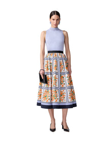 Full Midi Skirt | White Multi