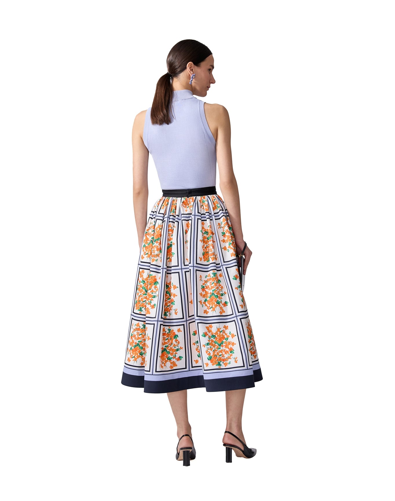 Full Midi Skirt | White Multi