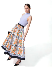 Full Midi Skirt | White Multi