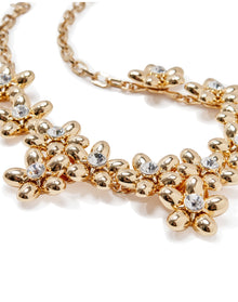 Flower Cluster Necklace | Gold