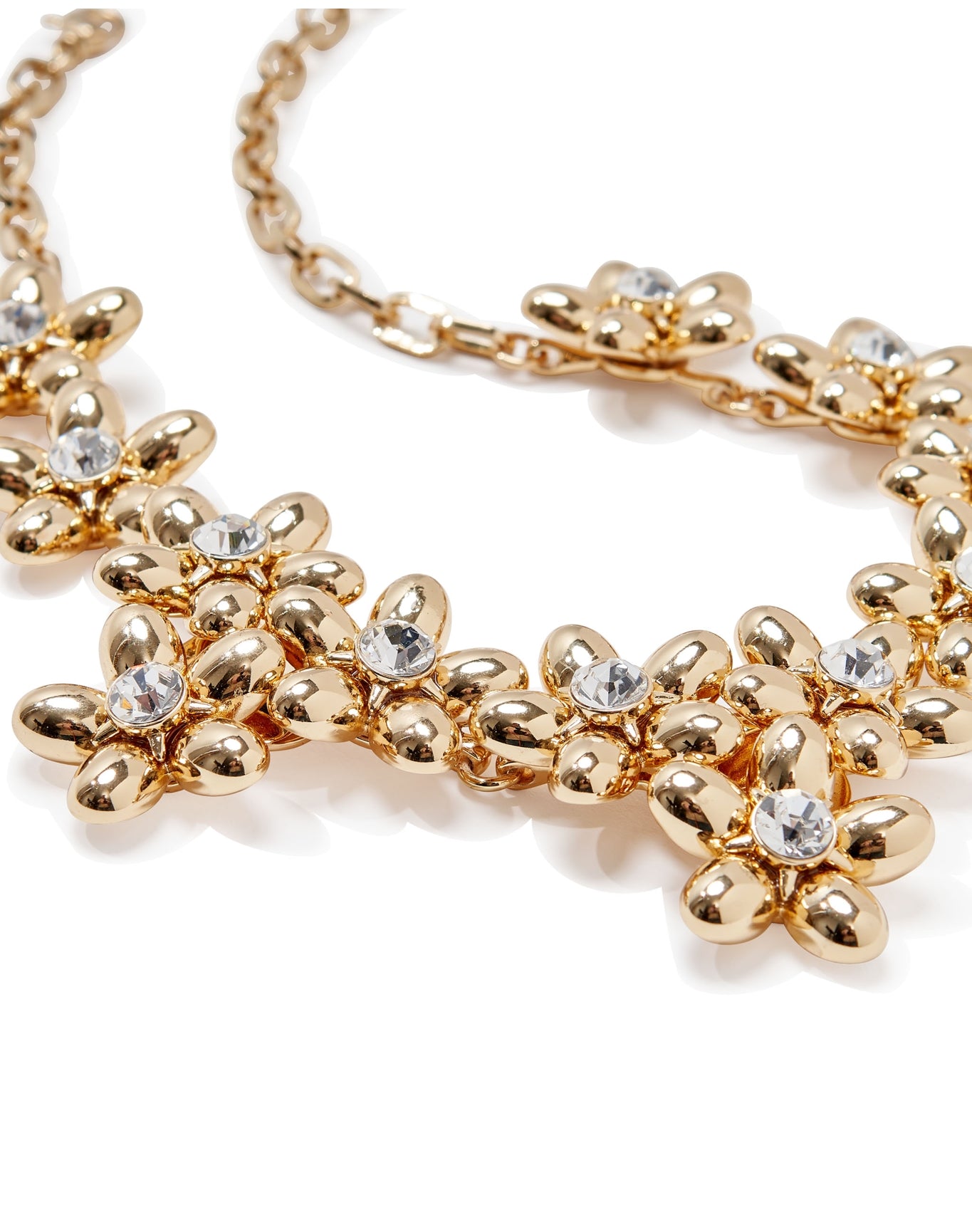 Flower Cluster Necklace | Gold