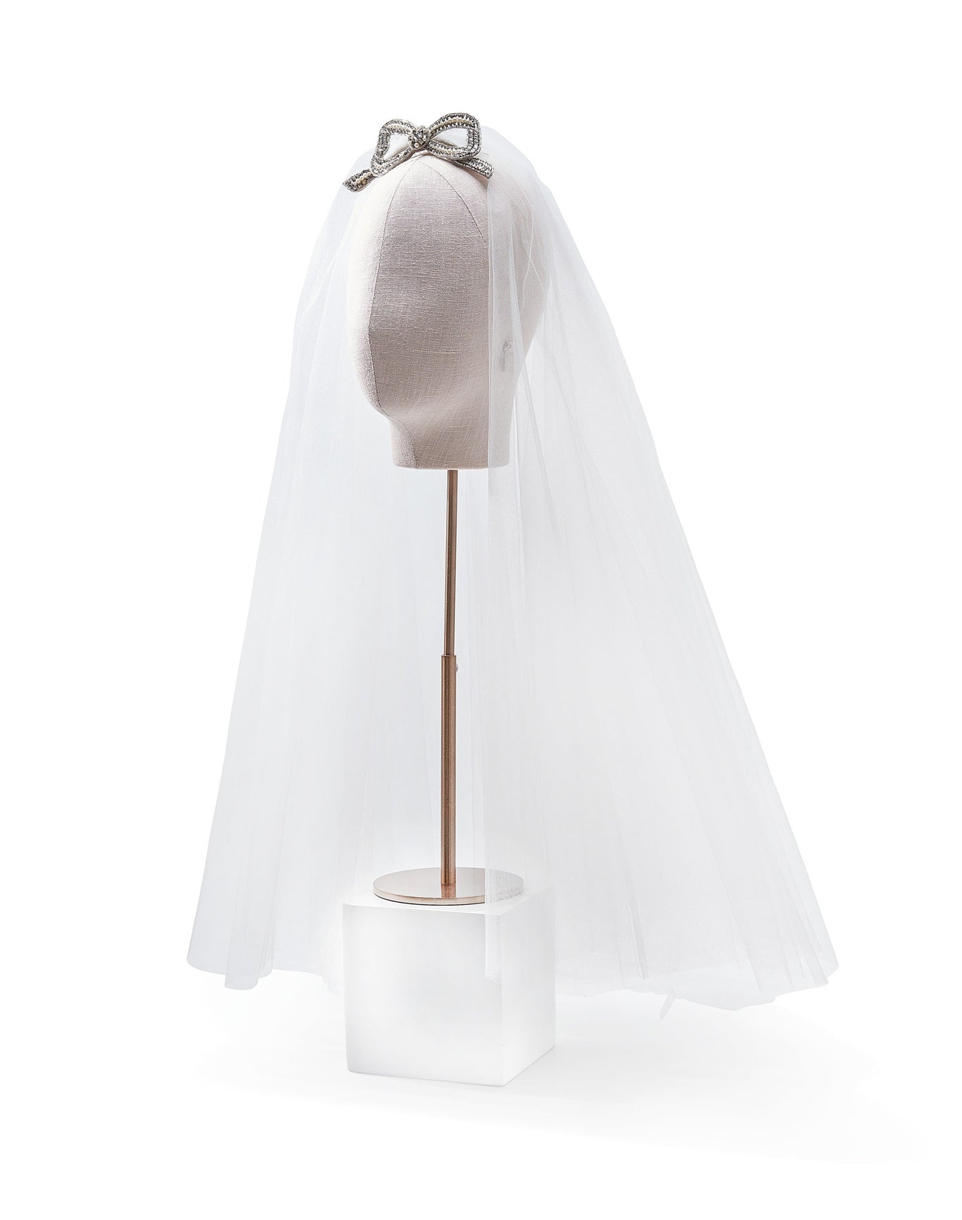 Embroidered Veil | White