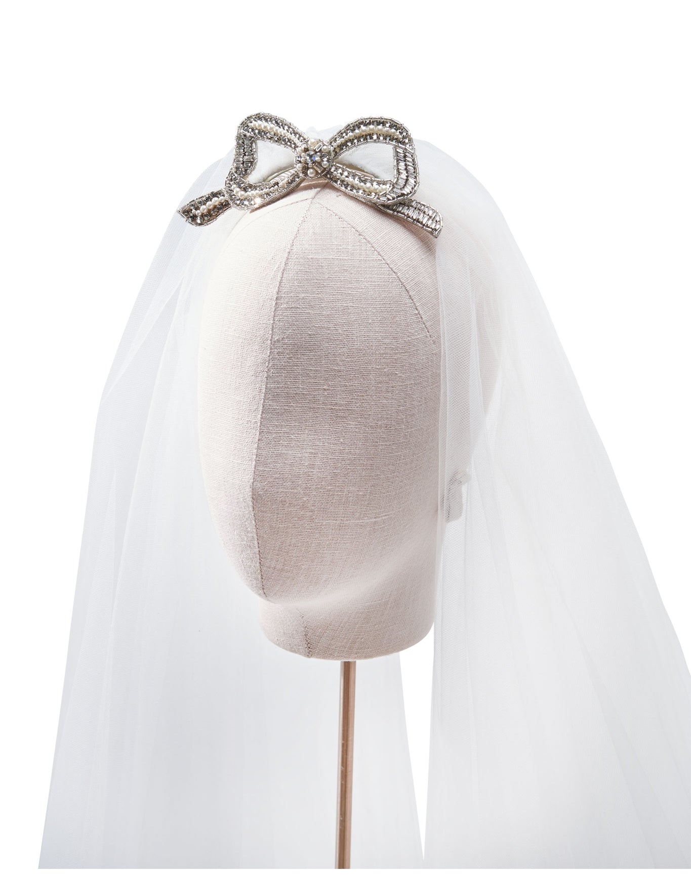 Embroidered Veil | White