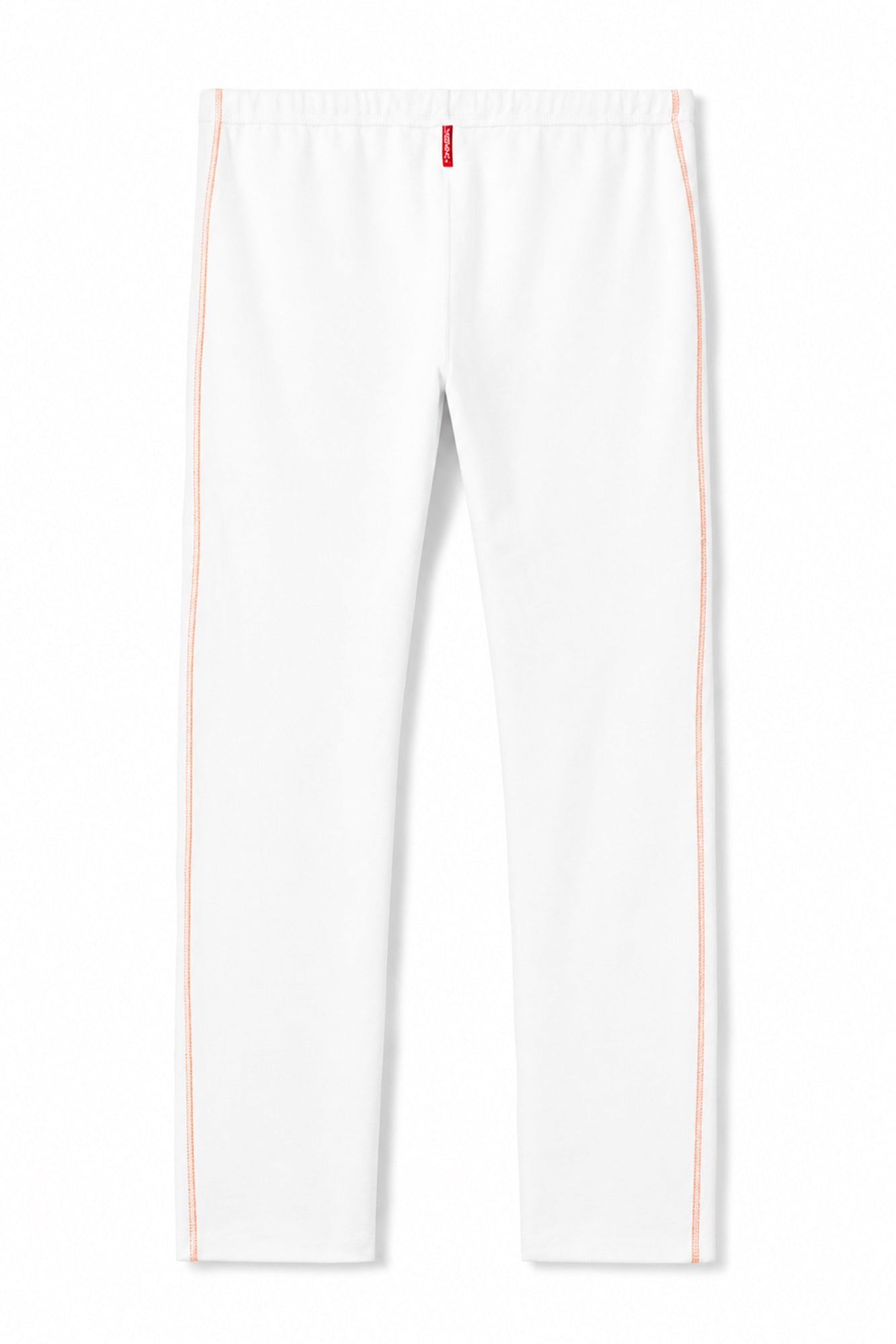 Women | Vintage Orange Stitched Sweatpant | White