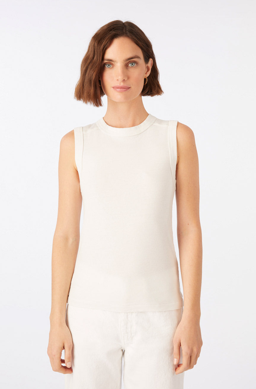 AMO Denim | Penny Tank in Eggshell 