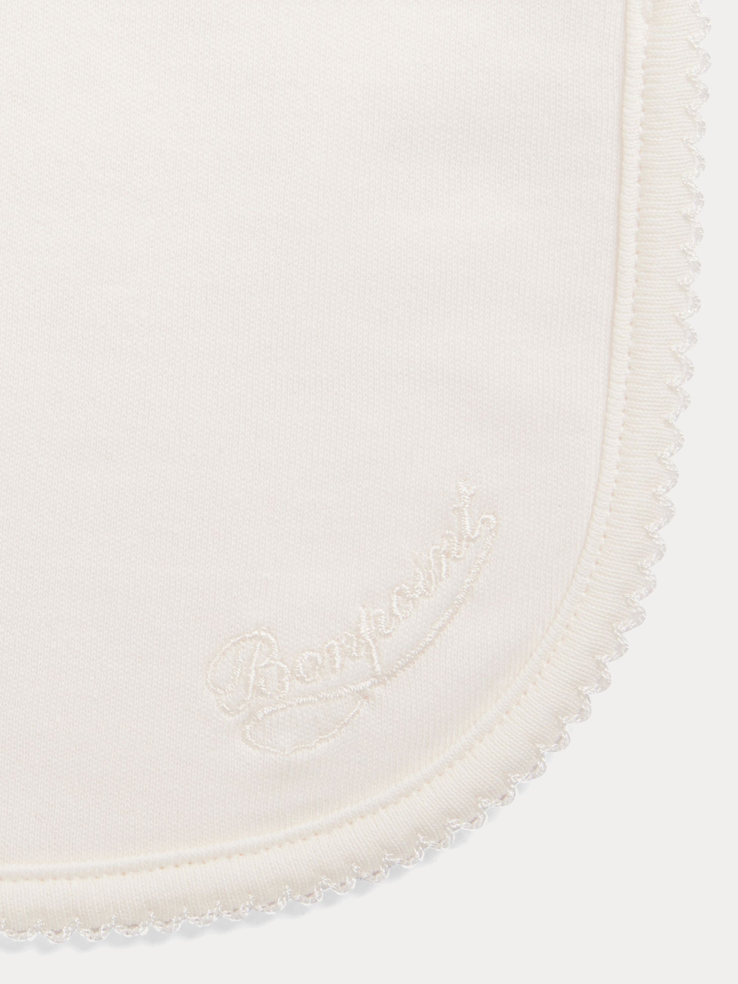 Unisex | Avibis Embroidered Organic Cotton Bib | Light Pink
