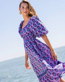 Countryside Drives - Skip Ahead Midi Dress - Lavender Fields - Printfresh