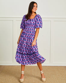 Countryside Drives - Skip Ahead Midi Dress - Lavender Fields - Printfresh