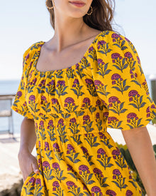 Countryside Drives - Skip Ahead Midi Dress - Sunlit Room - Printfresh