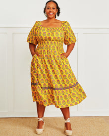 Countryside Drives - Skip Ahead Midi Dress - Sunlit Room - Printfresh