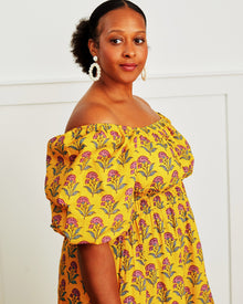 Countryside Drives - Skip Ahead Midi Dress - Sunlit Room - Printfresh