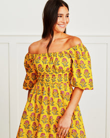 Countryside Drives - Skip Ahead Midi Dress - Sunlit Room - Printfresh