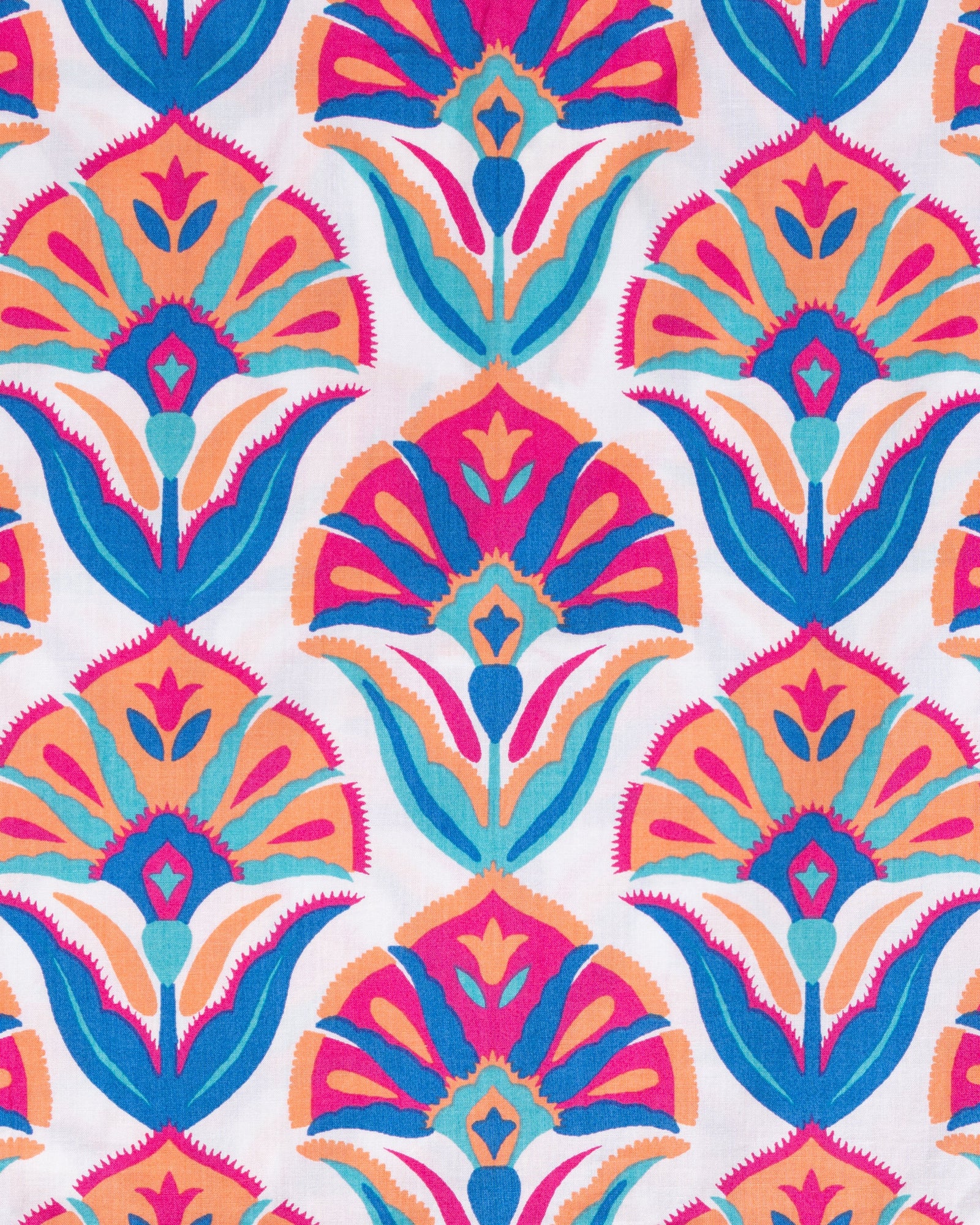 Geo Floral - Atlantic Dress - Fuschia Cloud - Printfresh