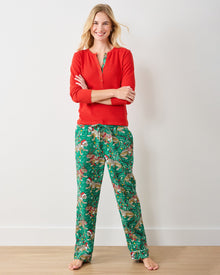 Very Merry Bagheera - Lightweight Flannel PJ Pants - Mistletoe - Printfresh