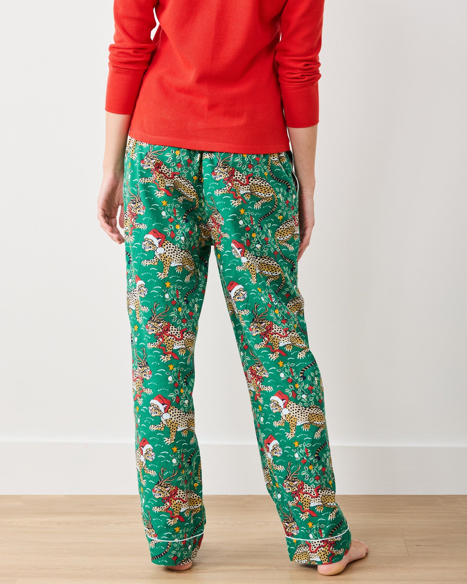 Very Merry Bagheera - Lightweight Flannel PJ Pants - Mistletoe - Printfresh